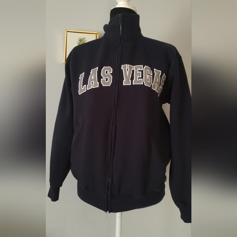 Las Vegas Black Sweatshirt Jacket